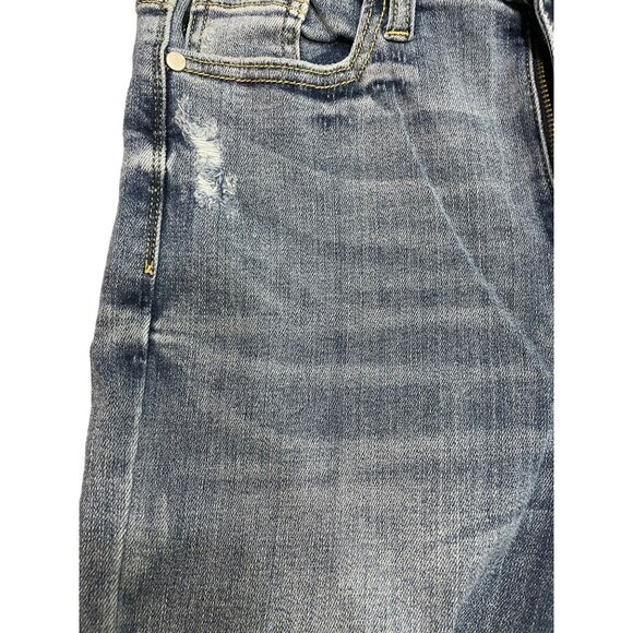 Judy Blue Medium Blue Denim High Waist Wide Leg Capri Pants JB8256 - Picture 4 of 6